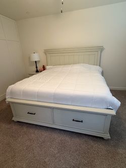 King Size Bed Frame and Small Dresser