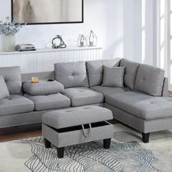 Sectional Sofa With Ottoman Storage