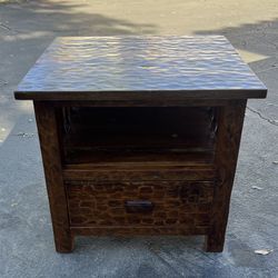 Antique Japanese Leopard End Table 