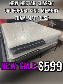 NEW NECTAR CLASSIC CALIFORNIA KING MEMORY FOAM MATTRESS