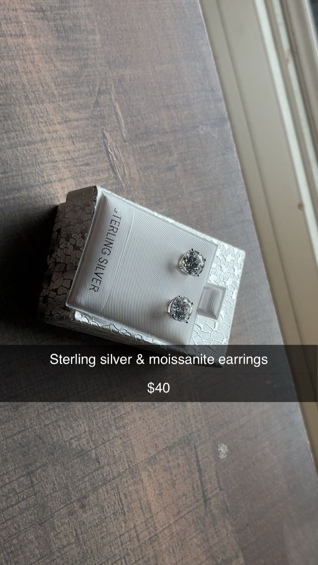 Sterling Silver & Moissanite Earrings
