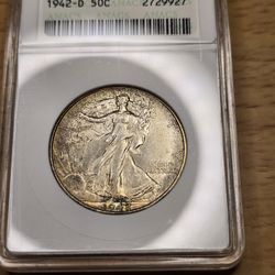 Walking Liberty Half Dollar ANACS SOAP BOX