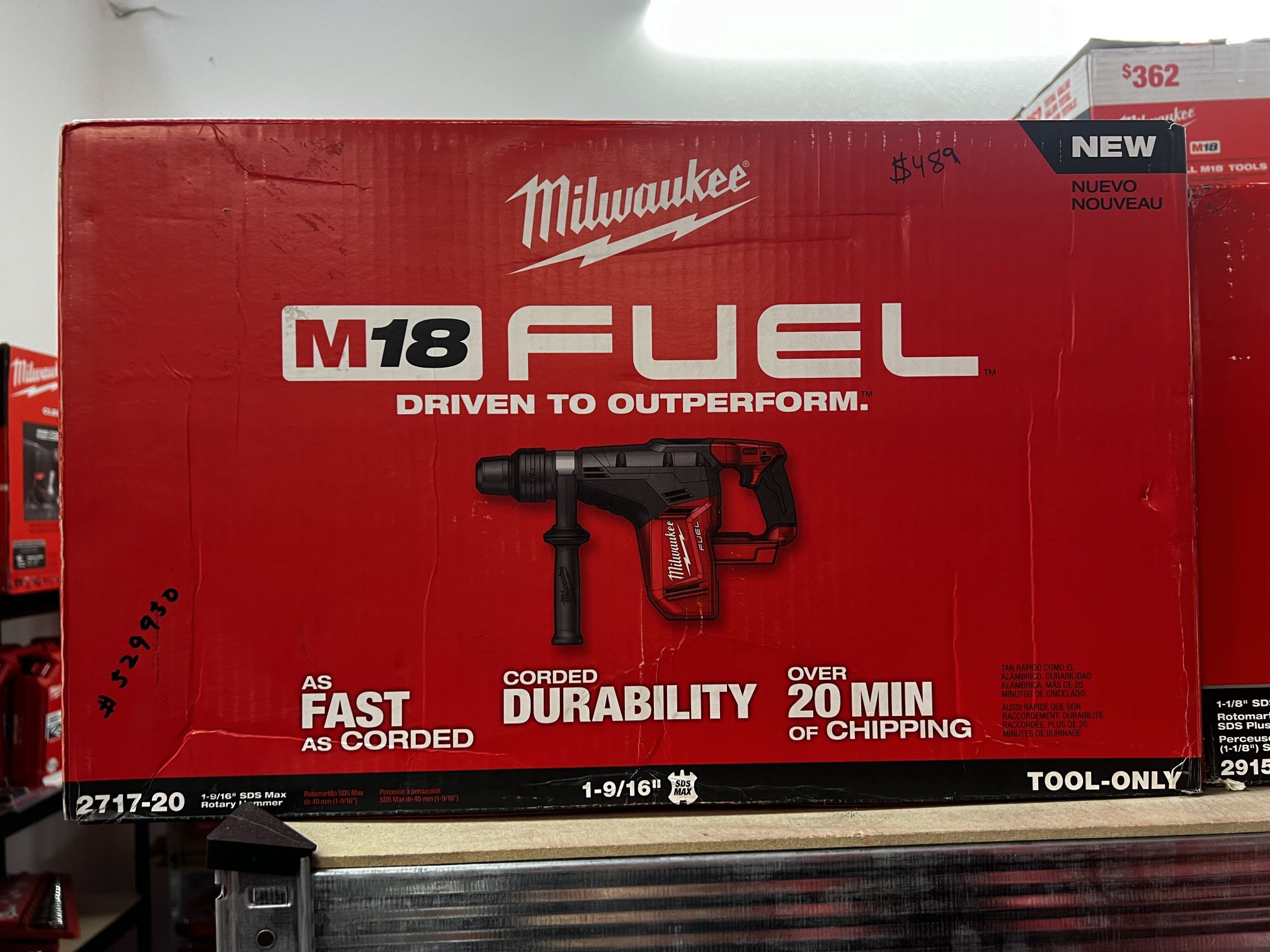 Milwaukee M18 FUEL 18V Lithium-Ion Brushless Cordless 1-9/16 in. SDS-Max Rotary Hammer (Tool-Only)