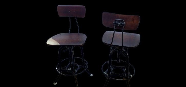 Set of Rustic Farmhouse Bar Stools