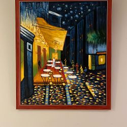 Painting “Cafe‘ Terrace At Night“, 23”\27”