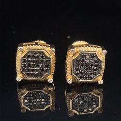 10KT Yellow Gold Diamond Earrings 2.40g .3CTW 180817/12