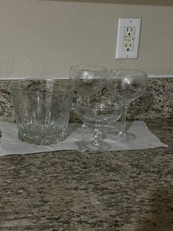 Princess House Ice Bucket And Glasses