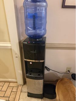 Water cooler with dog bowl