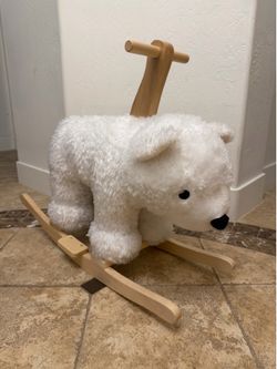 Like New! Crate and Barrel Rocking Polar Bear