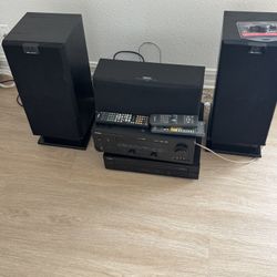 Yamaha Receiver, CD Player, Surround Sound. Included Kef Speakers. 