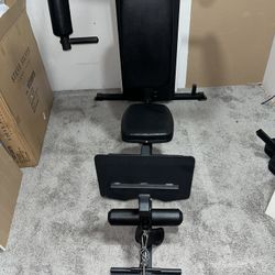 Feierdun multi-functional home gym with 154LBS Weight Stack, Multi Exercise Equipment with Leg Press