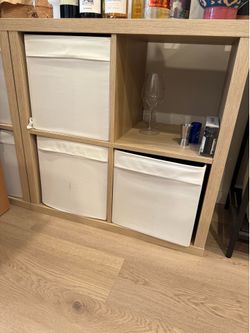 Light beige bookshelf from Ikea