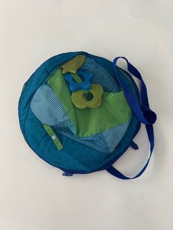 SwimWays Baby Spring Pool Water Float Sun Canopy, 5 Tethered Toy, Reusable Bag (9-24 months)