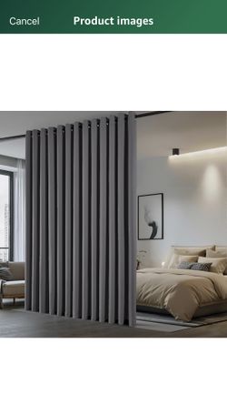 2 Large Gray Curtains