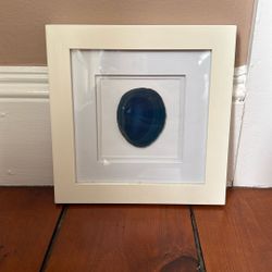 Blue Agate Stone Framed Shadow Box