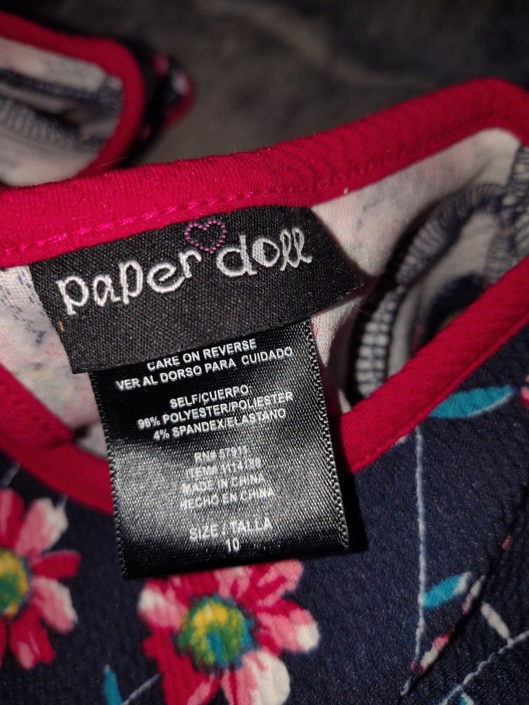 Paper Doll Dress Size 10. For Girls