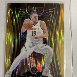 2024-2025 Panini Select #313 Nikola Jokic Gold & Black Fanite Prism /10