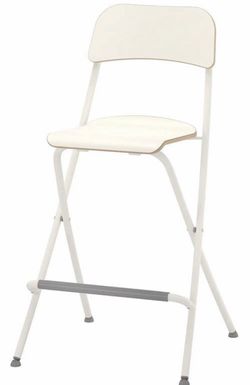 IKEA White Folding Bar Stool