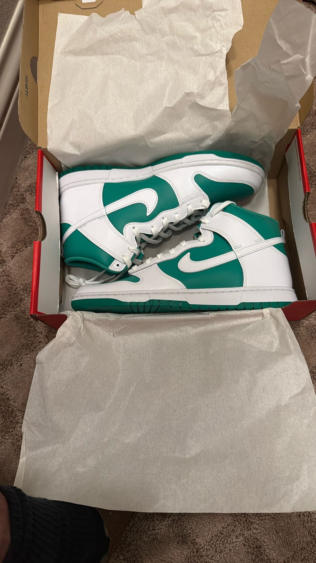Nike dunk high Stadium green white