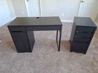 IKEA Desk and matching file cabinet