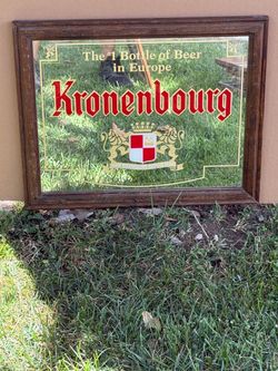 Vintage Kronenbourg Beer Mirror