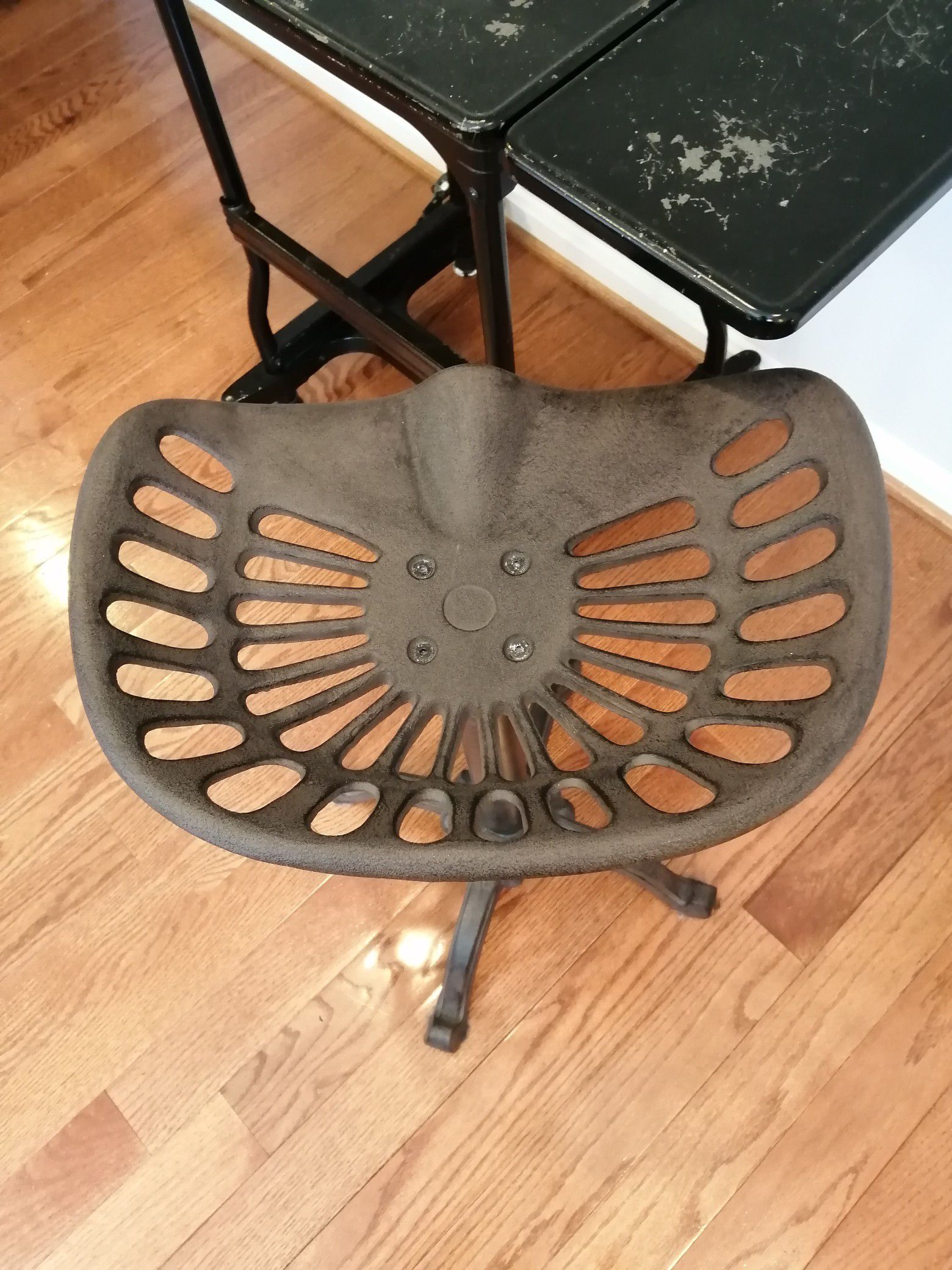 Tractor stool - antiqued and adjustable!