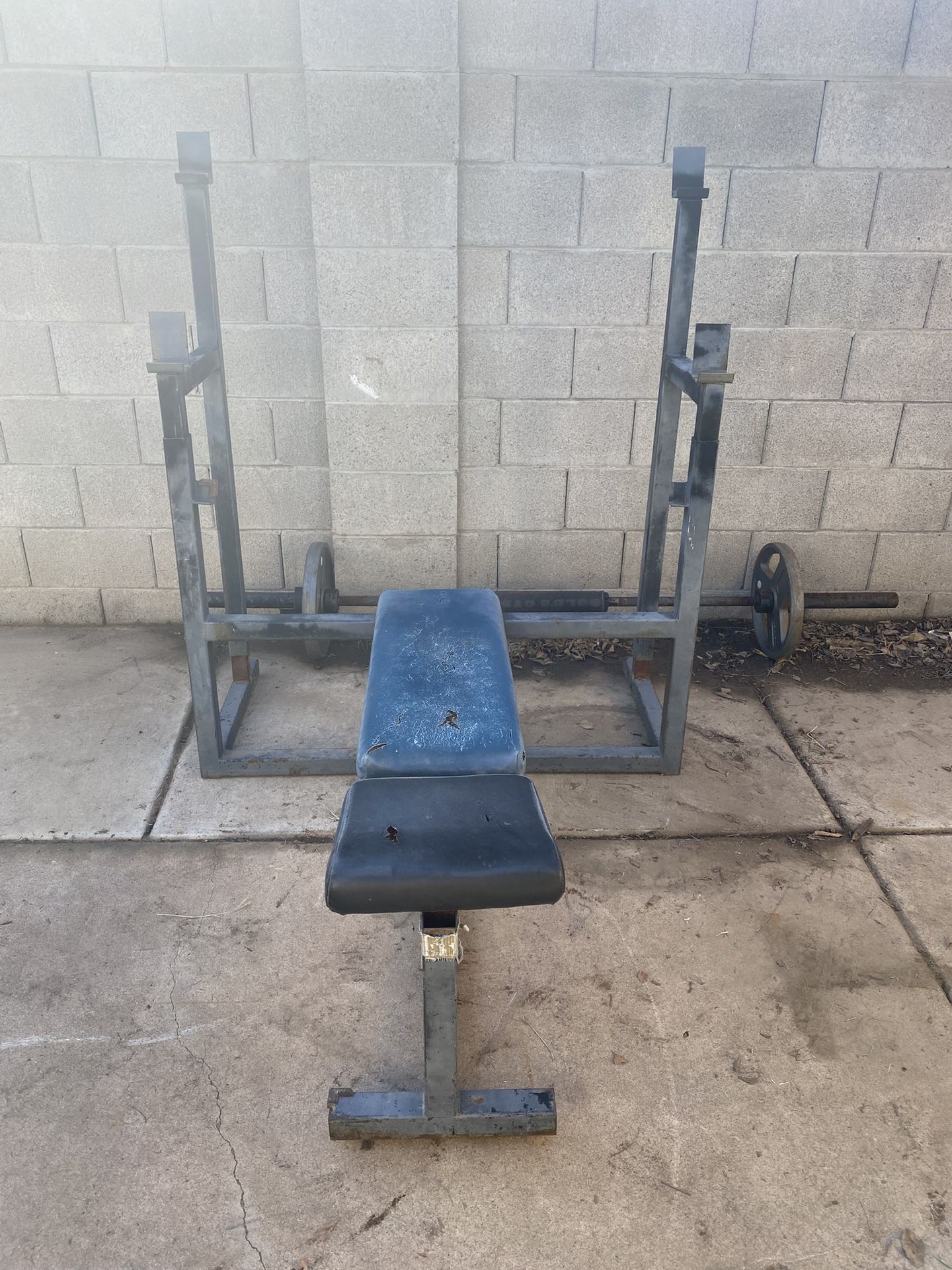 Bench Press With Bar And Weight 35 Each Side 70LBs Total- Moving Sale 