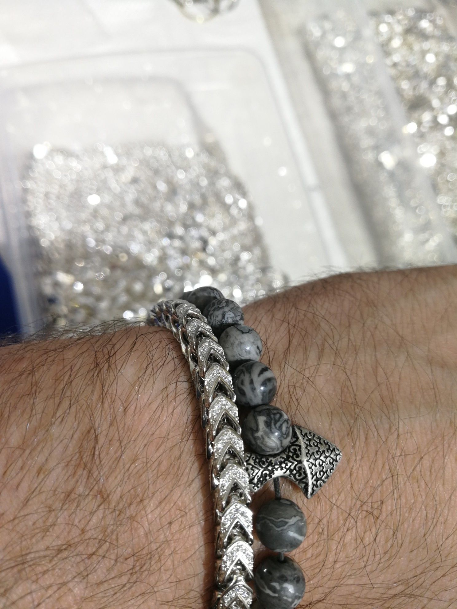 Silver 925 iced out bracelet