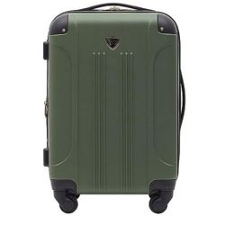 Travelers Club Chicago Expandable Luggage, Thyme Green, 20" Carry-On