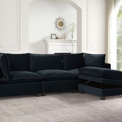 Cloud2 Black Velvet Modular Sectional 🤗🤗