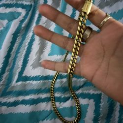 JAXXON cuban gold chain, 22 inch gold filled 14k