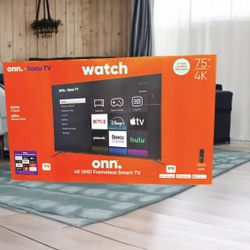75 “ ONN Smart 4K LED HDR TV