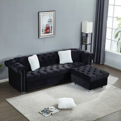 Couch And Ottoman Brand New In Box 📦 3 Colors Available Black Blue Beige New In Box ‼️