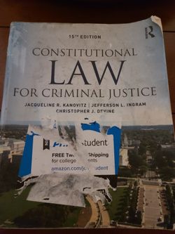 Constitutional Law For Criminal Justice