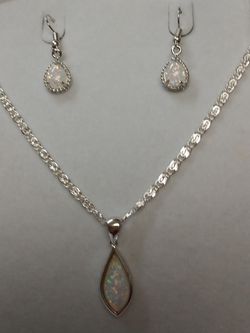 Beautiful White Fire Opal Set