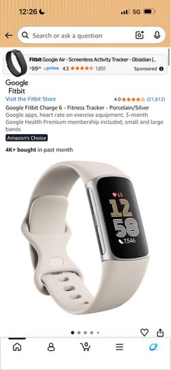 Google Fitbit Charge 6 - Fitness Tracker - Porcelain/Silver