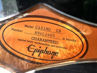 90's Epiphone Casino W/ OHSC Peerless for Sale in Long Beach
