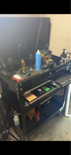 Olympia Tools Black Rolling Tool Cart