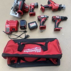 Milwaukee M18 Power Tools Set Like New  Cordless