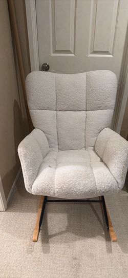 Fluffy rocking chair