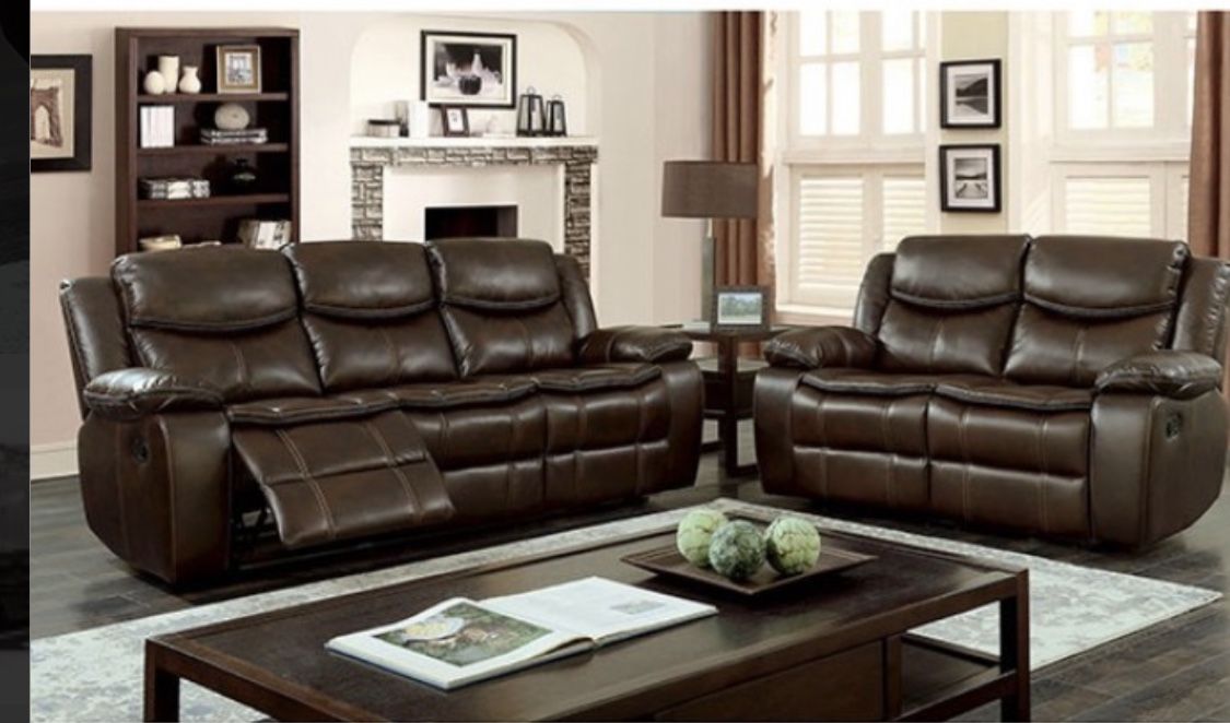 New Recliner Couch , Loveseat And Chair Only $50 Down Payment