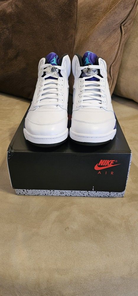 Nike Air Jordan Retro 5 Grape Farrari Black Toe Cement Fear Gratitude Maniere OG Red Nike Travis Kobe Bred Chicago Dunk 1 3 4 6 7 8 13 11 12 13 14