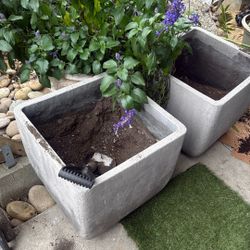 Two Big Concrete Pots 