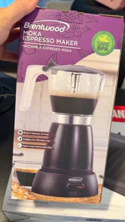 Brentwood TS-119BK Máquina eléctrica inalámbrica de 550 vatios para café expreso, 6 porciones (negro) espresso maker