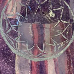 Signed Vintage Val St Lambert Lead Crystal Bowl 8 1/2” (signed)