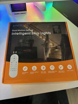 Upgraded Smart Stair Lights Motion Sensor Indoor, Plug-In Stairway Lights Indoor Hallway Baseboard Lighting with Cascading Effect, Dimmable, 3000K-600