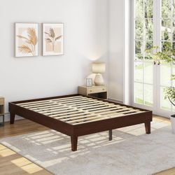 Dark Walnut Wooden Queen Frame - 615068