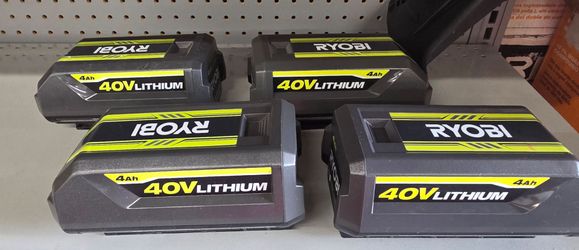RYOBI
40V Lithium-Ion 4.0 Ah Battery