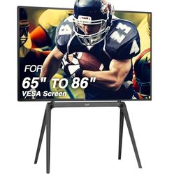 Studio Steel Quad TV Floor Stand for 65" to 86" VESA Screens - Supports Up to 132 LBS (60 KG)  (Black)