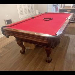 Beach 8 Foot Gus Adams Pool Table with Drawer